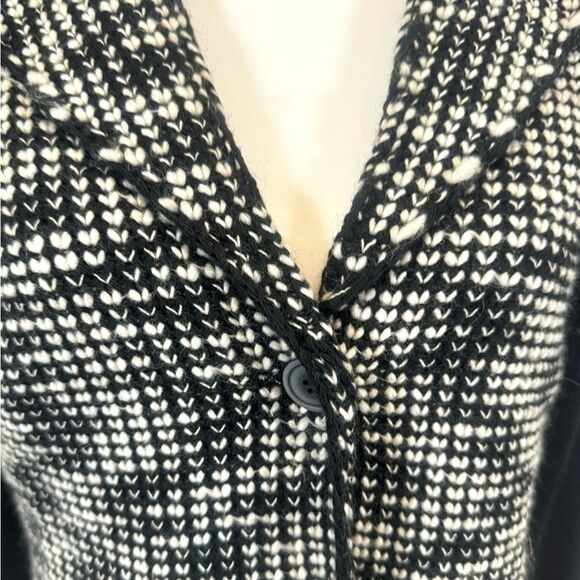 Cocogio Italian wool black and white knit blazer jacket size medium - Picture 4 of 7